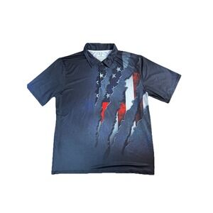 Obnoxious Golf The Eagle Polo Short‎ Short Sleeve Mens Large